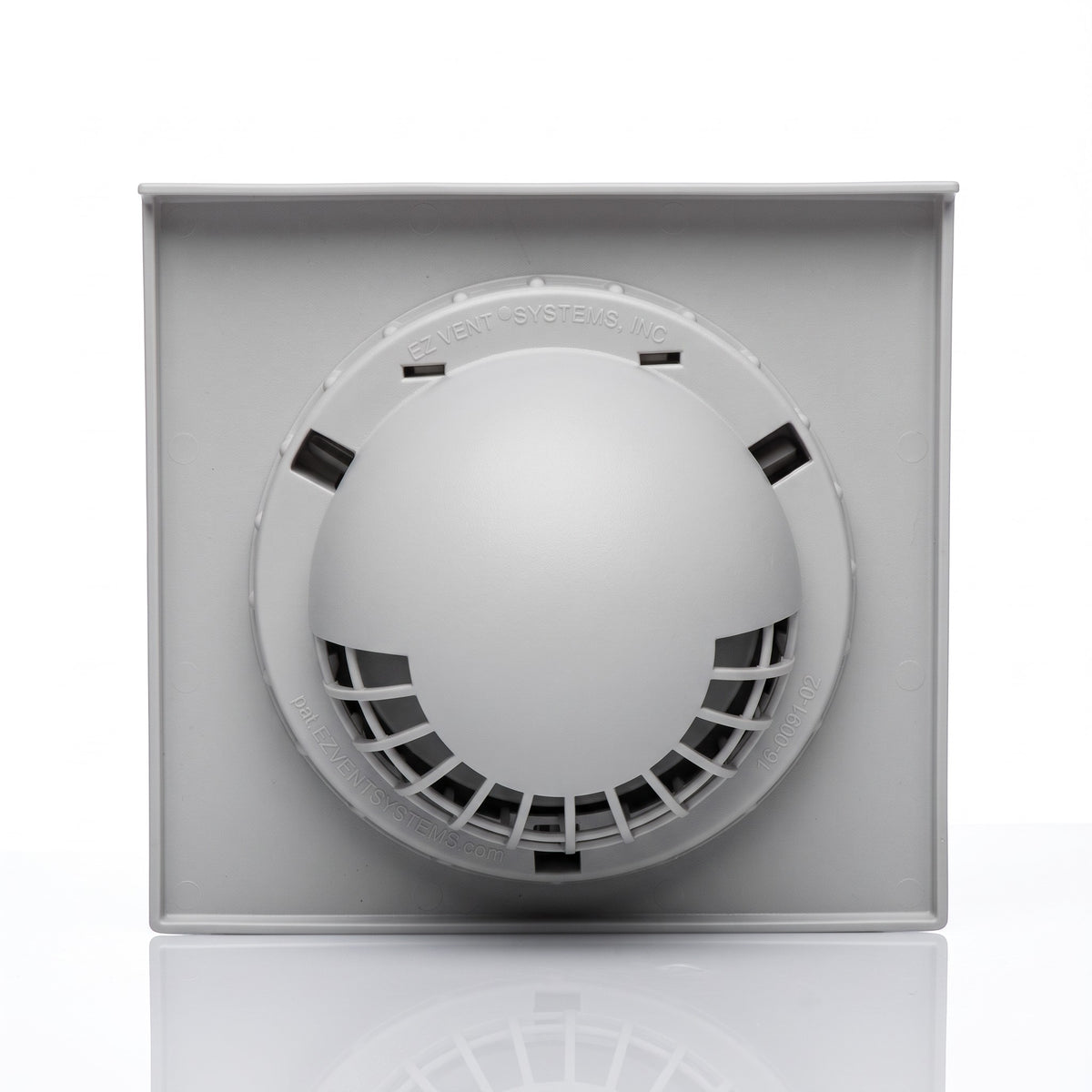 Front of the EZ Vent 8 x 8 foundation dryer vent with flapper door closed